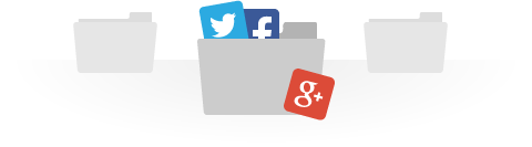 Illustration of organized content folders